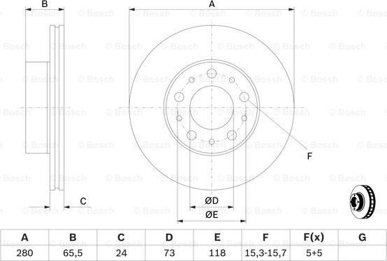 BOSCH 0 986 479 297 - Спирачен диск vvparts.bg