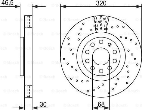 BOSCH 0 986 479 258 - Спирачен диск vvparts.bg