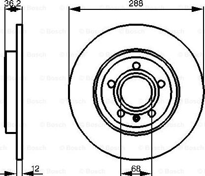 BOSCH 0 986 479 252 - Спирачен диск vvparts.bg