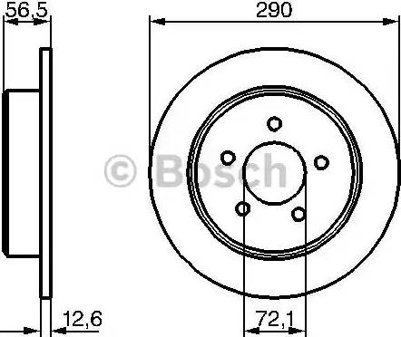 BOSCH 0 986 479 205 - Спирачен диск vvparts.bg