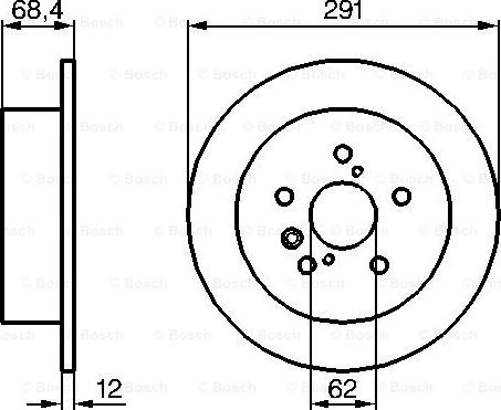 BOSCH 0 986 479 200 - Спирачен диск vvparts.bg