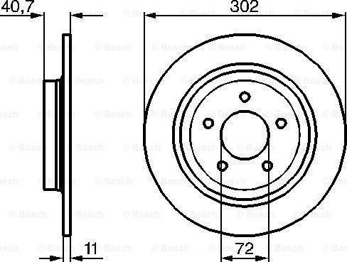 BOSCH 0 986 479 C69 - Спирачен диск vvparts.bg