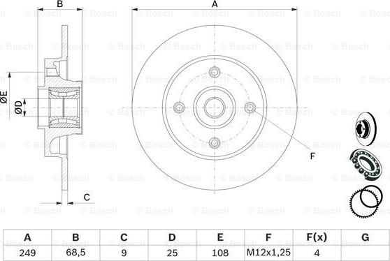 BOSCH 0 986 479 279 - Спирачен диск vvparts.bg