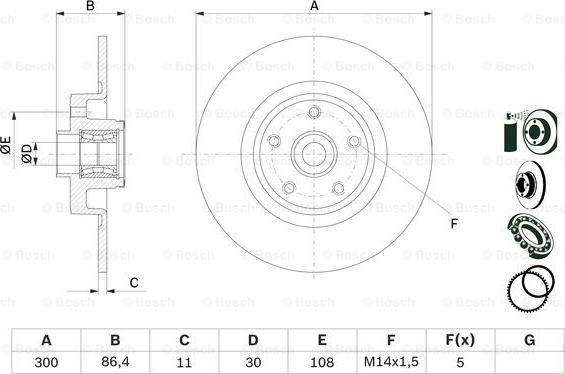 BOSCH 0 986 479 276 - Спирачен диск vvparts.bg