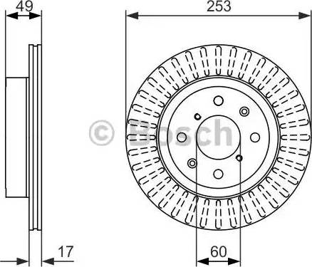 BOSCH 0 986 479 790 - Спирачен диск vvparts.bg