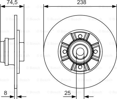 BOSCH 0 986 479 759 - Спирачен диск vvparts.bg