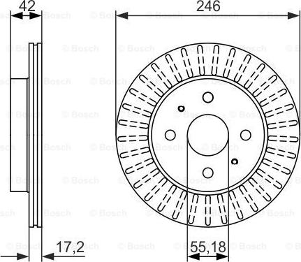 BOSCH 0 986 479 769 - Спирачен диск vvparts.bg