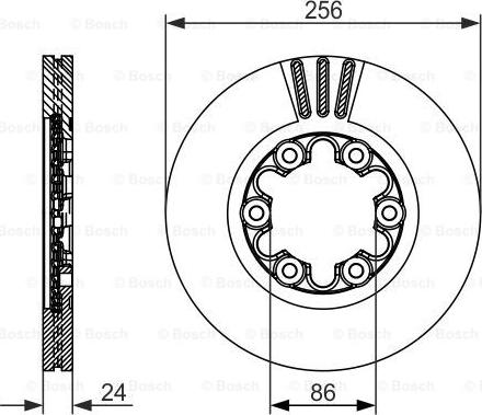 BOSCH 0 986 479 712 - Спирачен диск vvparts.bg