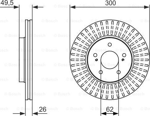 BOSCH 0 986 479 787 - Спирачен диск vvparts.bg