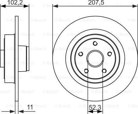 BOSCH 0 986 479 724 - Спирачен диск vvparts.bg