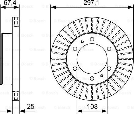 BOSCH 0 986 479 A96 - Спирачен диск vvparts.bg