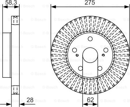 BOSCH 0 986 479 A97 - Спирачен диск vvparts.bg