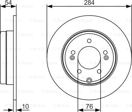 BOSCH 0 986 479 A45 - Спирачен диск vvparts.bg