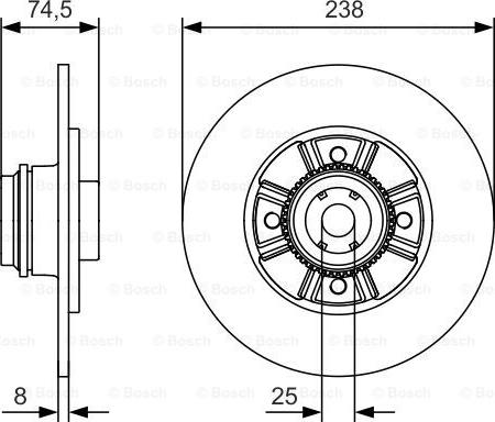 BOSCH 0 986 479 A48 - Спирачен диск vvparts.bg