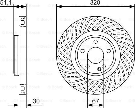 BOSCH 0 986 479 A59 - Спирачен диск vvparts.bg