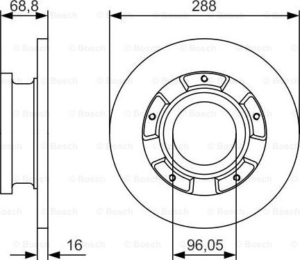 BOSCH 0 986 479 A50 - Спирачен диск vvparts.bg