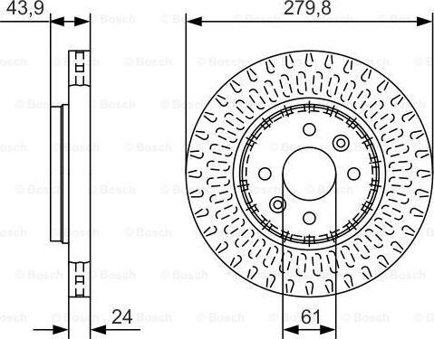 BOSCH 0 986 479 A85 - Спирачен диск vvparts.bg