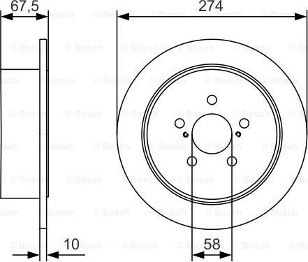 BOSCH 0 986 479 A82 - Спирачен диск vvparts.bg