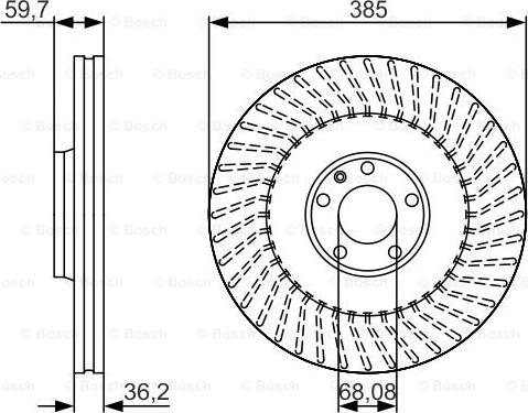 BOSCH 0 986 479 A31 - Спирачен диск vvparts.bg