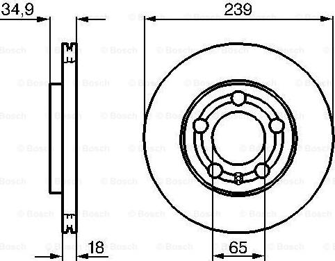 BOSCH 0 986 479 B62 - Спирачен диск vvparts.bg