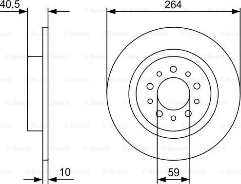 BOSCH 0 986 479 C98 - Спирачен диск vvparts.bg