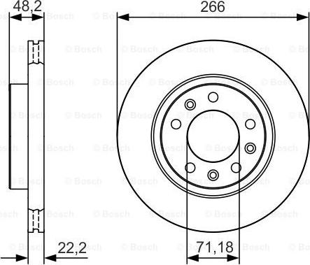 BOSCH 0 986 479 C34 - Спирачен диск vvparts.bg