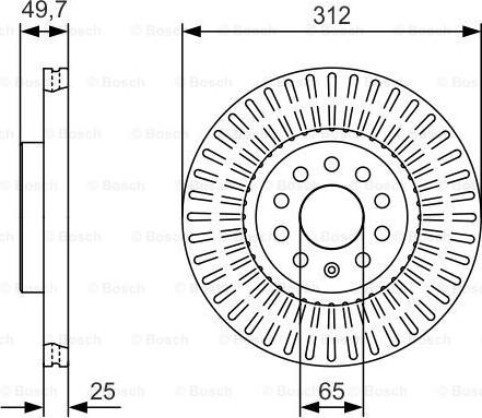 BOSCH 0 986 479 C29 - Спирачен диск vvparts.bg