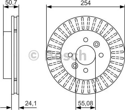 BOSCH 0 986 479 D03 - Спирачен диск vvparts.bg