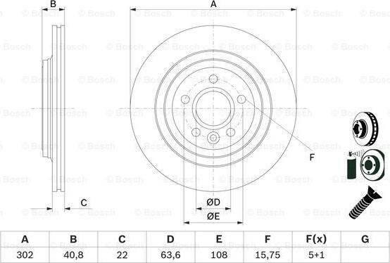 BOSCH 0 986 479 E85 - Спирачен диск vvparts.bg