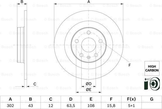 BOSCH 0 986 479 F31 - Спирачен диск vvparts.bg