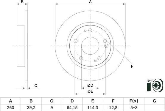 BOSCH 0 986 479 G17 - Спирачен диск vvparts.bg