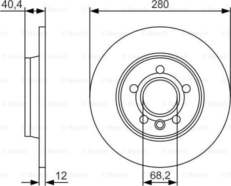 BOSCH 0 986 479 R91 - Спирачен диск vvparts.bg