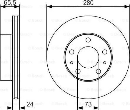 BOSCH 0 986 479 R98 - Спирачен диск vvparts.bg