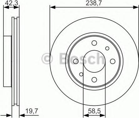 BOSCH 0 986 479 R54 - Спирачен диск vvparts.bg