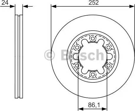 BOSCH 0 986 479 R50 - Спирачен диск vvparts.bg