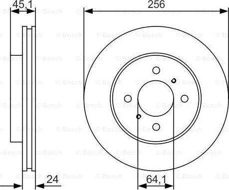 BOSCH 0 986 479 R51 - Спирачен диск vvparts.bg