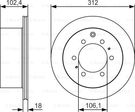 BOSCH 0 986 479 R57 - Спирачен диск vvparts.bg