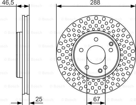 BOSCH 0 986 479 R69 - Спирачен диск vvparts.bg