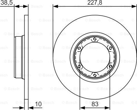 BOSCH 0 986 479 R65 - Спирачен диск vvparts.bg