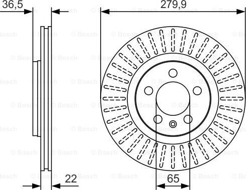 BOSCH 0 986 479 R68 - Спирачен диск vvparts.bg