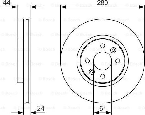 BOSCH 0 986 479 R67 - Спирачен диск vvparts.bg