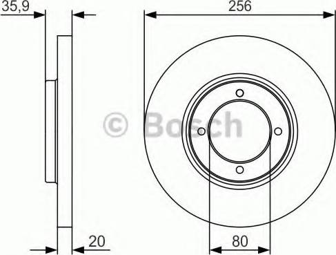 BOSCH 0 986 479 R04 - Спирачен диск vvparts.bg