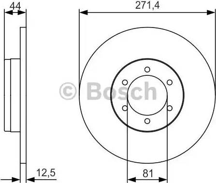 BOSCH 0 986 479 R03 - Спирачен диск vvparts.bg