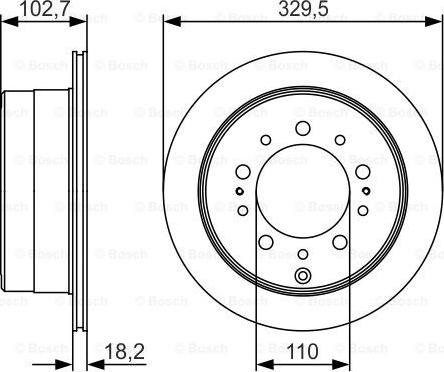 BOSCH 0 986 479 R15 - Спирачен диск vvparts.bg