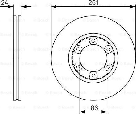 BOSCH 0 986 479 R16 - Спирачен диск vvparts.bg