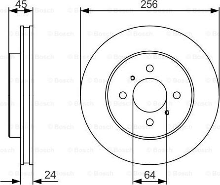 BOSCH 0 986 479 R18 - Спирачен диск vvparts.bg