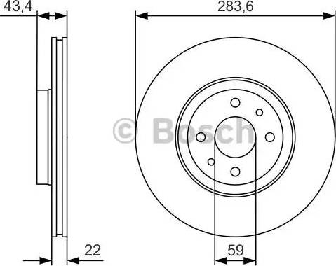 BOSCH 0 986 479 R17 - Спирачен диск vvparts.bg