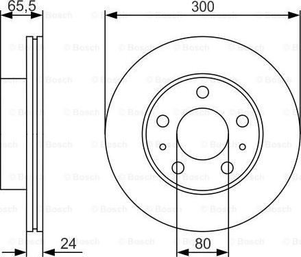 BOSCH 0 986 479 R86 - Спирачен диск vvparts.bg