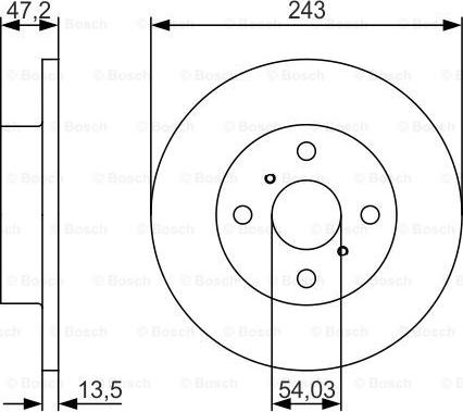 BOSCH 0 986 479 R87 - Спирачен диск vvparts.bg