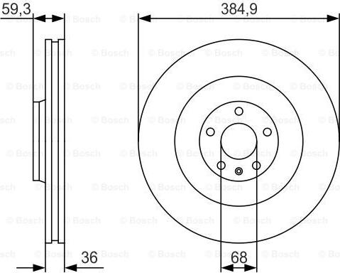 BOSCH 0 986 479 R30 - Спирачен диск vvparts.bg